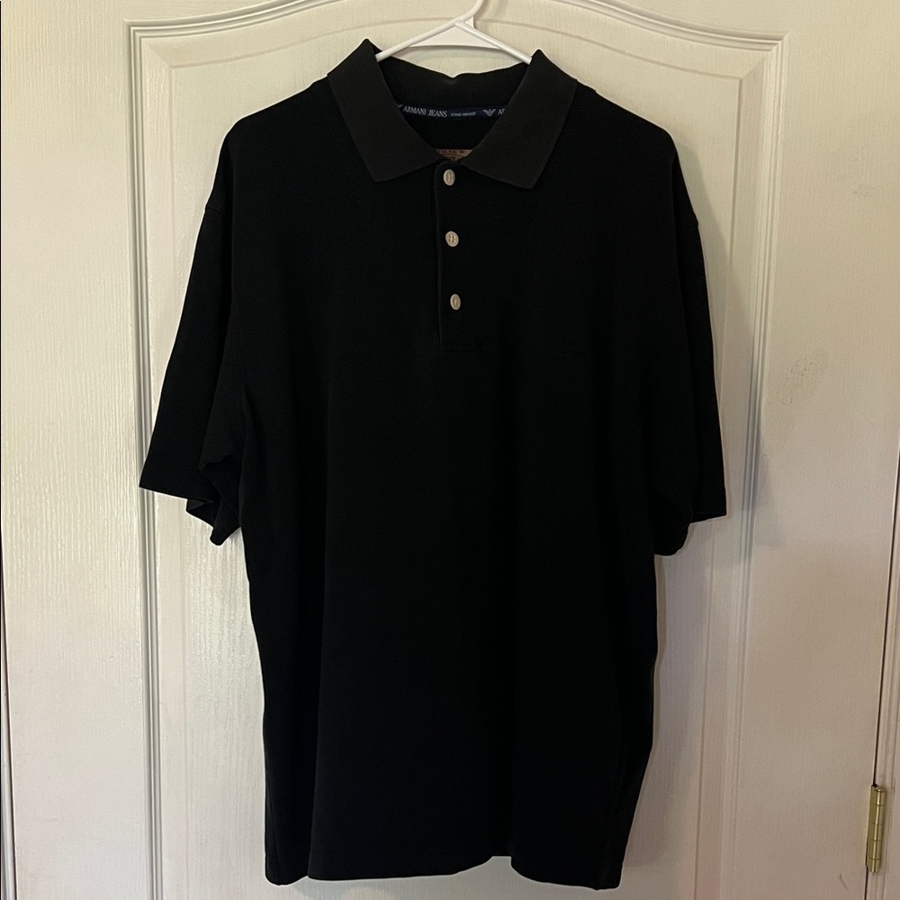 Armani Jeans Black Polo Shirt for Men